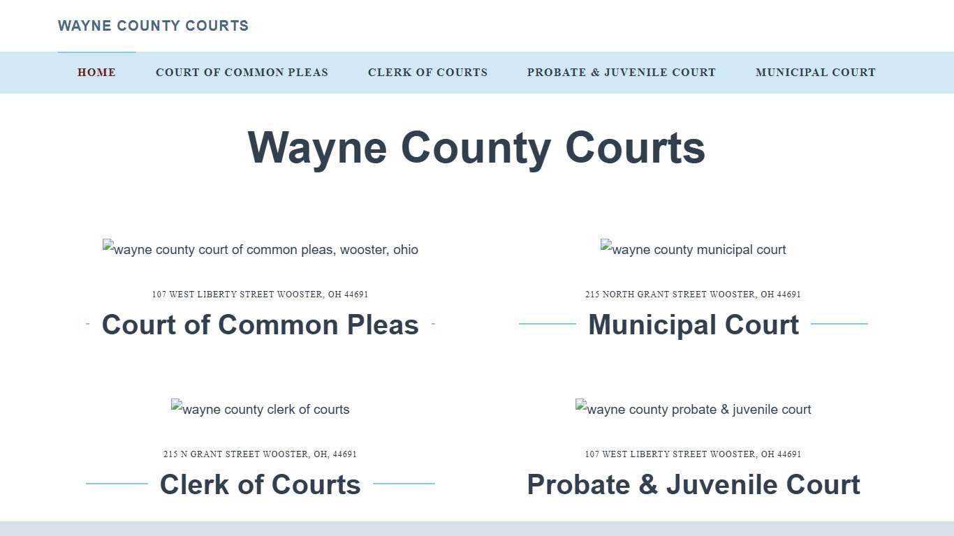 Home - Wayne County Courts | Wooster, Ohio